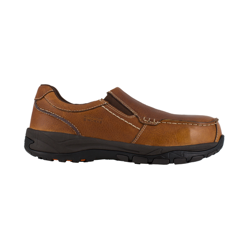 Pre-owned Rockport Works Men's Extreme Light Composite Toe Esd Twin Gore Toe Casual Sl In Brown