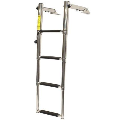 Garelick Boat Telescoping Ladder 19620-12 | 4 Step Stainless Steel