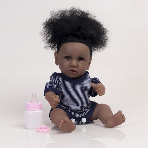 Full Body Vinyl Silicone African American Girl Doll