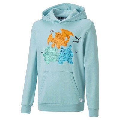 

Puma Poke X Graphic Pullover Hoodie Молодежная синяя повседневная верхняя одежда для мальчиков 53643130, Синий