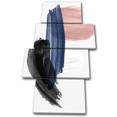 Abstract Brush Strokes Pastel Abstract MULTI CANVAS WALL ART Picture Print