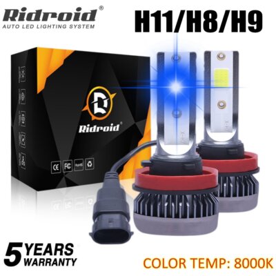 H11 LED Headlight Fog Bulbs Blue Low Beam Conversion Kit 26000LM Super Bright 2x