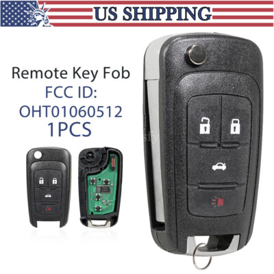 Keyless Entry Remote Flip Key Fob Control for OHT01060512 Chevy Cruze Equinox