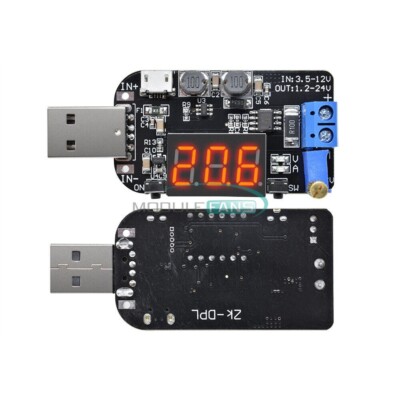 DC 5V to 15W 1V~24V 12V USB Adjustable Step Up Down Voltage Power Supply Module