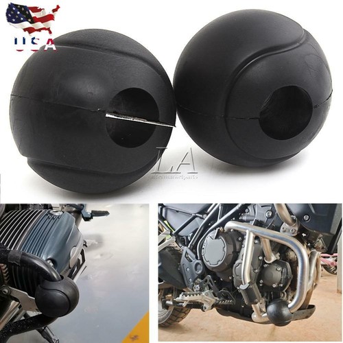 1"1.25" Crash Bar Protector Engine Guard Rubber Ball Black Fit For