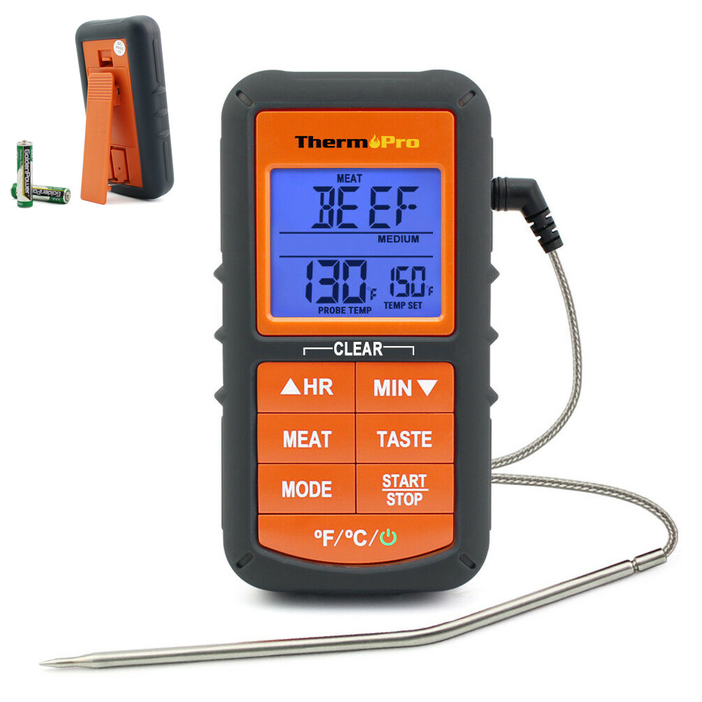 цифровой кулинарный термометр с выносным датчиком и таймером. термометр выносной кухонный. цифровой термометр с выносным щупом и таймером. кухонный термометр с выносными датчиками. термометр выносной кухонный.