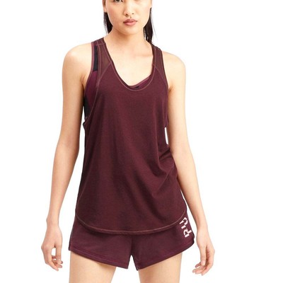 

Puma Studio Mesh Scoop Neck Tank Top Womens Burgundy Casual Tops 518285-01
