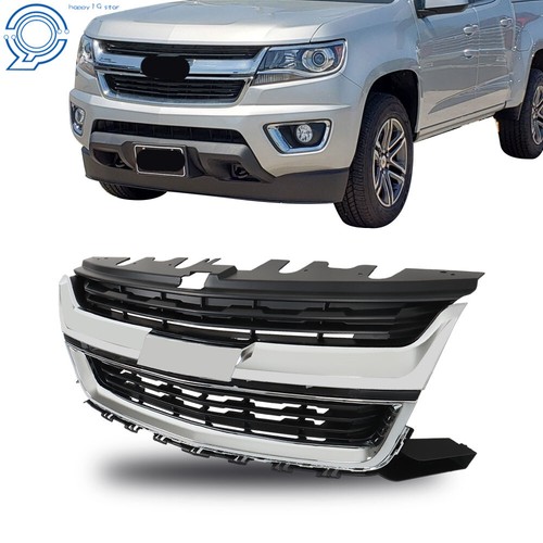 Front Upper Grille W/Chrome Trim For 2015-2020 Chevrolet Colorado 84408363 Black
