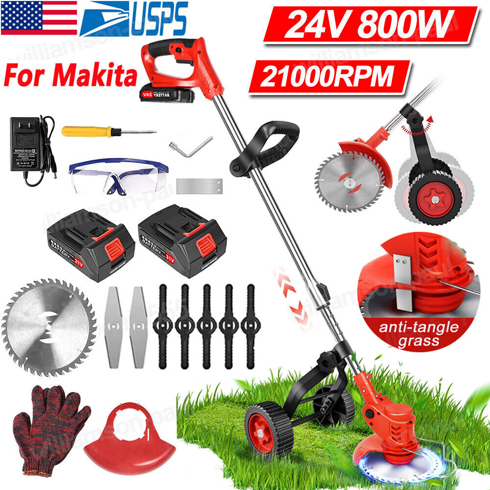 Cordless Grass String Trimmer Cutter Electric Weed Eater Law