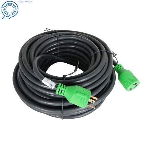 Generator Extension Cord 10-100 Ft 3 Prong Power Cable 10 3 30 Amp Adapter Plug