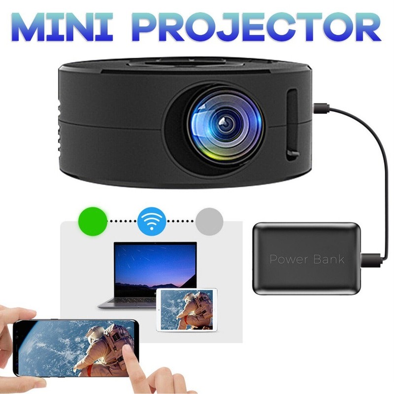 Mini Projector Portable LCD 1080P HD Home Cinema Phone Set
