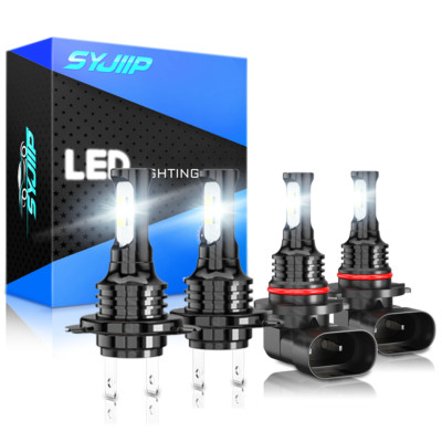 Para For Lexus ES300 1997-2003 4X 9005+H7 faros LED Kit de luces bajas altas