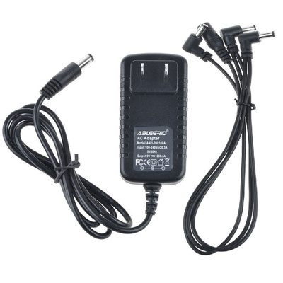 Guitar Pedal Power DC Adapter Charger & 3 Way Daisy Chain Cable for Boss PSA-240