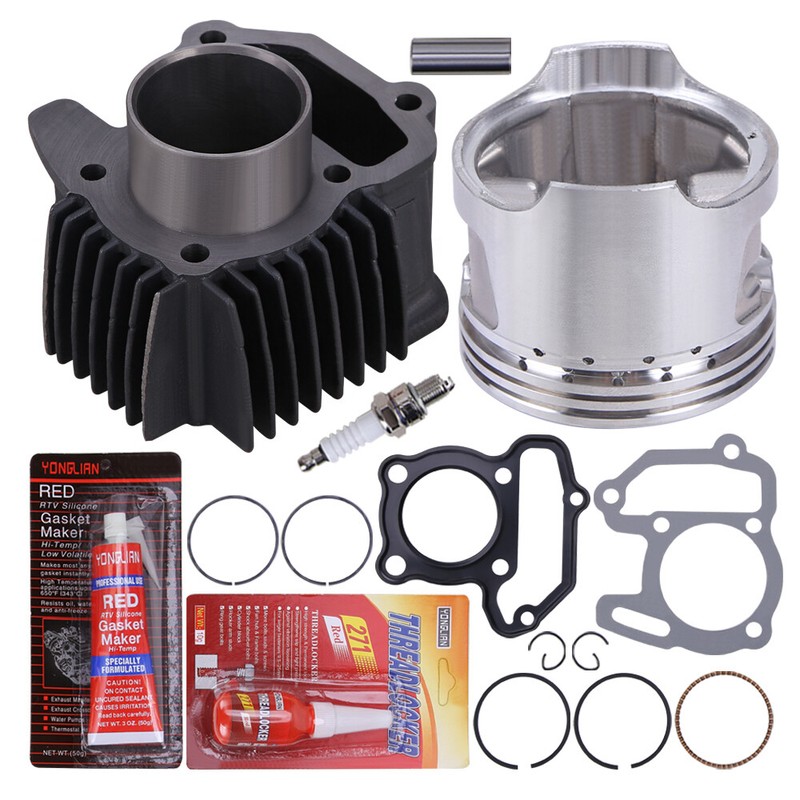 Cylinder Piston Gasket Top End Rebuild Kit for Yamaha Raptor 80 YFM80W YFM80R