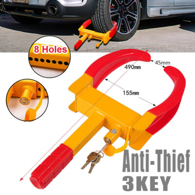 Safety Anti Theft Wheel Lock Clamp Boot Tire Claw Trailer Auto Car Truck Towing
