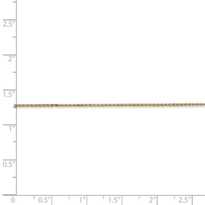 Pre-owned Superdealsforeverything Real 14kt Yellow Gold .8mm Round D/c Wheat Chain; 30 Inch