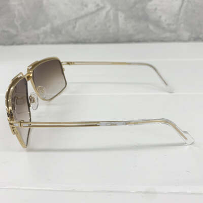 Pre-owned Cazal Sunglasses  9103 004 61 12 140 White Gold Brown Gradient Lens 100% Authenti