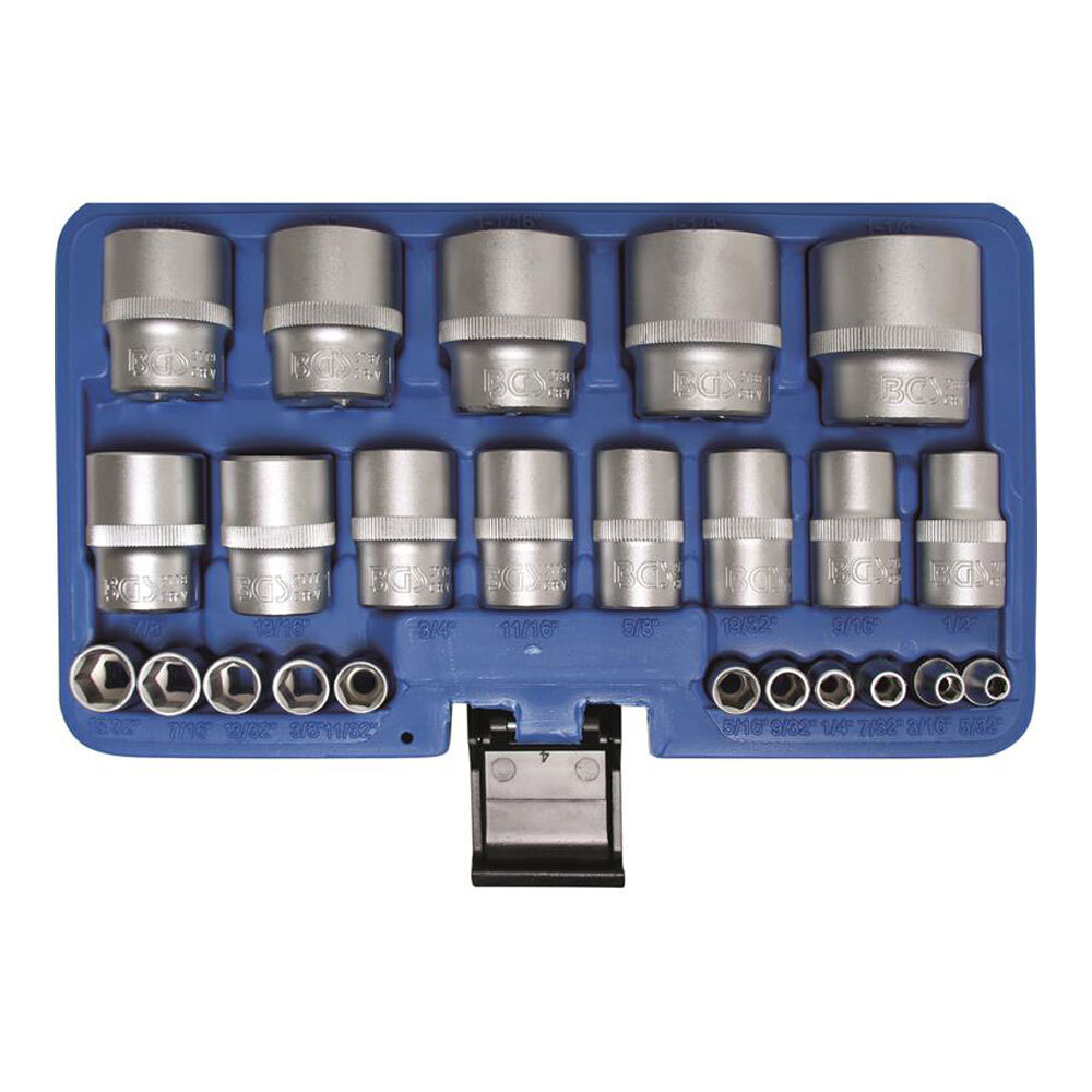BGS 2246 | Steckschlüssel-Einsätze 6,3 (1/4) & 12,5 (1/2) in Zollgrößen