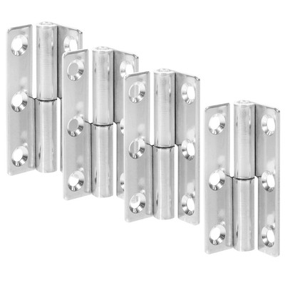 4pcs Stainless Steel Hinges Swing Heavy Duty Lift Off Hinges Door Window Hinges