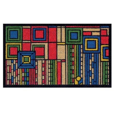 Frank Lloyd Wright Colored Saguaro Forms Coir Fiber 30'' x 18'' Doormat