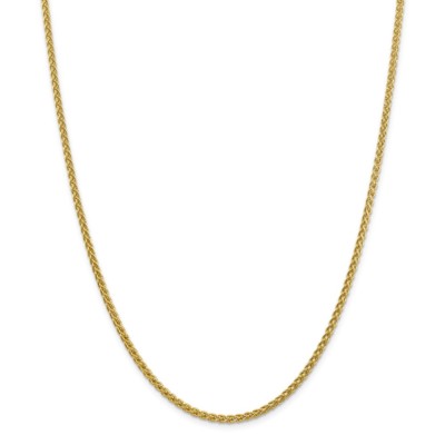 Pre-owned Superdealsforeverything Real 14kt Yellow Gold 16 Inch 2.75mm Semi-solid Wheat With Lobster Clasp Chain