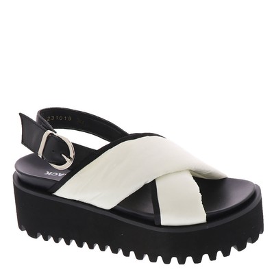 

ALL BLACK Puffy Сандалии на плоской подошве Женские сандалии, White/black