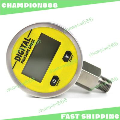 250BAR/3600PSI Digital Hydraulic Pressure Gauge BSP1/4-Base with NPT1/4 G1/2