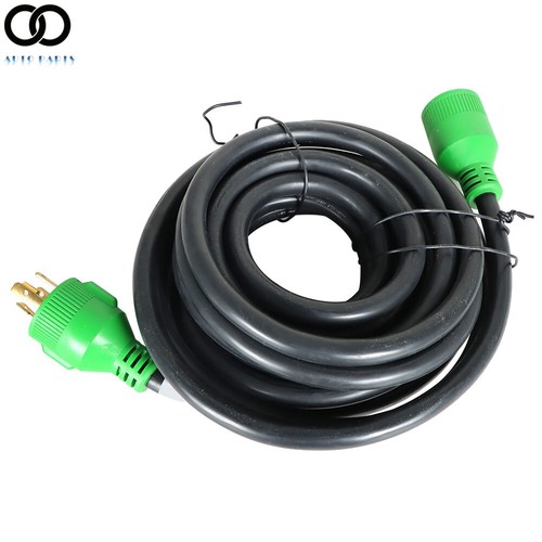 30 Amp 10~100FT Generator RV Extension Power Cord L14-30P/R 4 Prong Twist Lock