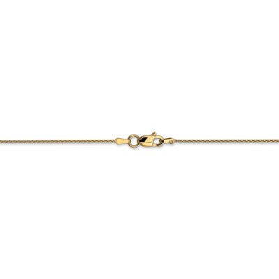 Pre-owned Superdealsforeverything Real 14kt .8mm Parisian Diamond Cut Wheat Chain; 14 Inch In Yellow