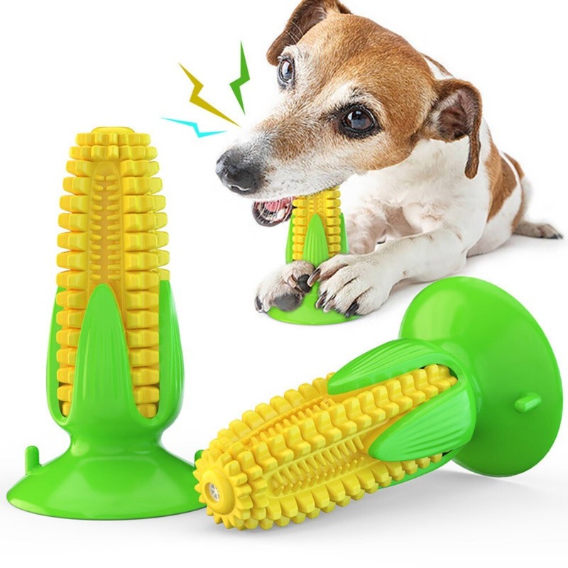 Corn Shaped Pet Dog Chew Toy Grinding Stick Tooth Cleaning Bite Resistance