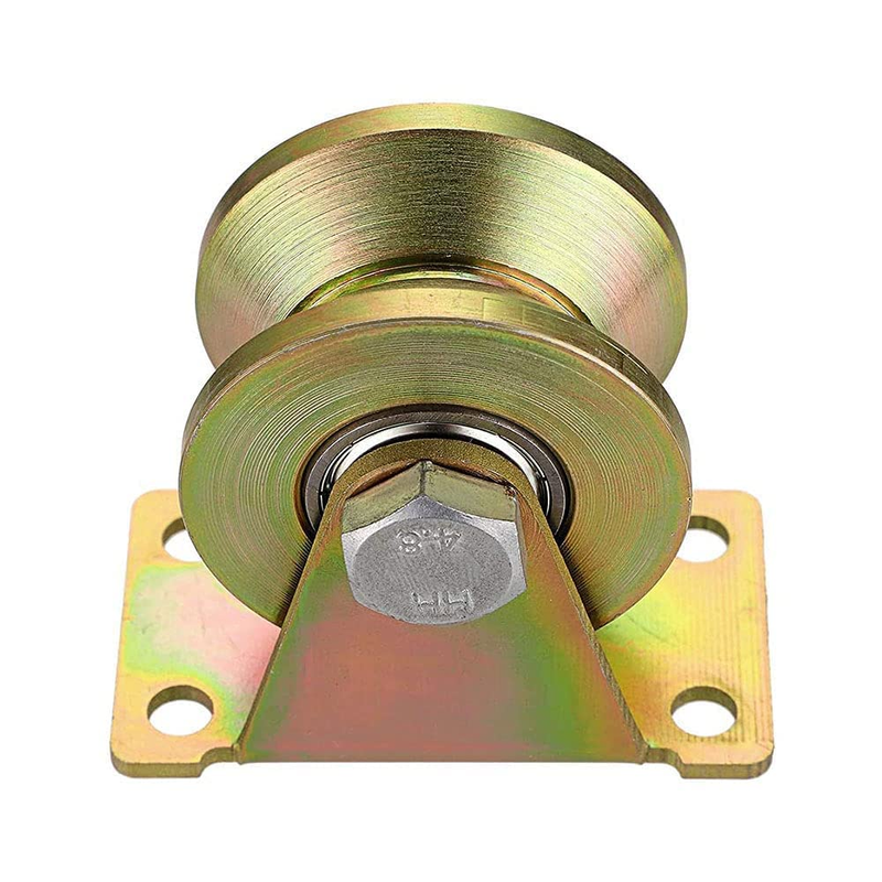 2" V Groove Wheel Heavy Duty Rigid Caster with Bracket for Inverted Track, Slidi