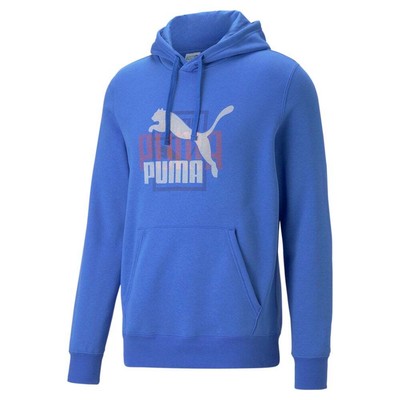 

Puma Classics Gen. Graphic Pullover Hoodie Mens Size  Повседневная верхняя одежда 5381829, Синий