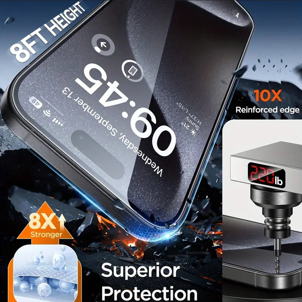 4-Pack Ultra-Clear Glossy Glass Screen Protector for iPhone 12 13 14 15 Pro Max