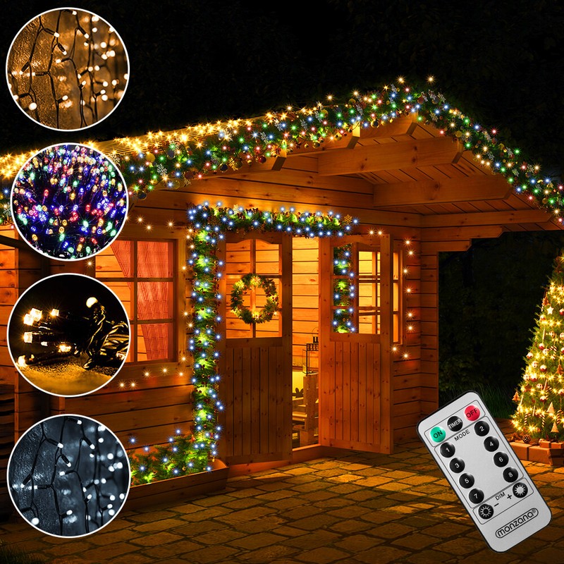 Guirlande Lumineuse 200 Led TÃ©LÃ©Commande Minuteur DÃ©Coration NoÃ«L Illumination