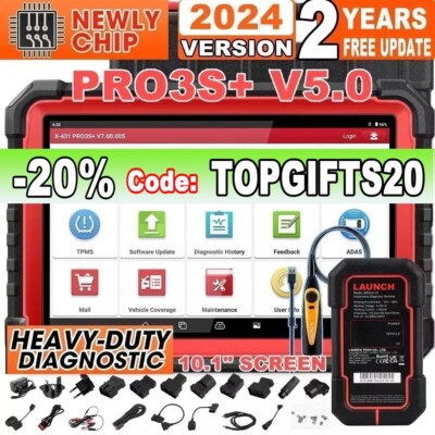 2024 LAUNCH X431 PRO3S+ V+ PRO5 OBD2 Car Diagnostic Tool ECU Programming Scanner