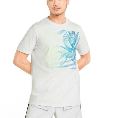 

Puma Cloud9 X Graphic Crew Neck Футболка с коротким рукавом Мужские белые повседневные топы 5339, Белый, Puma Cloud9 X Graphic Crew Neck Short Sleeve T-Shirt