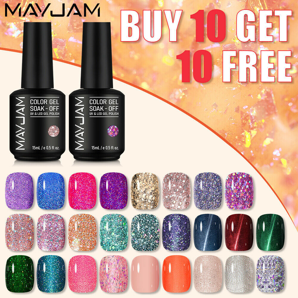 MAYJAM 15ml Gel Nail Polish UV LED Soak Off Manicure Shiny Salon Gel Nails Art N