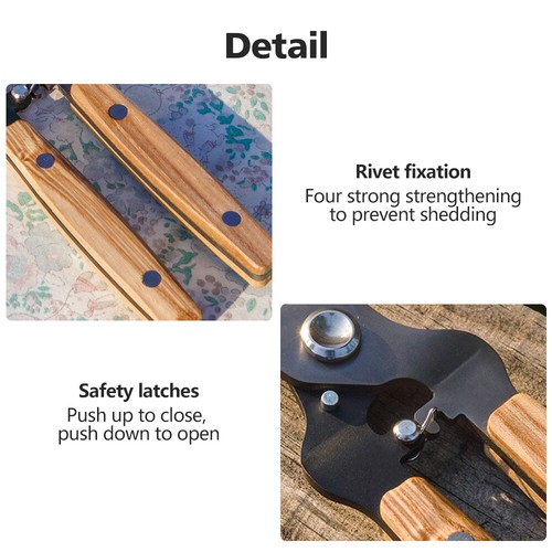 Berry&Bird Garden SK-5 Steel Pruning Shears Professional Wooden Handle Pruners