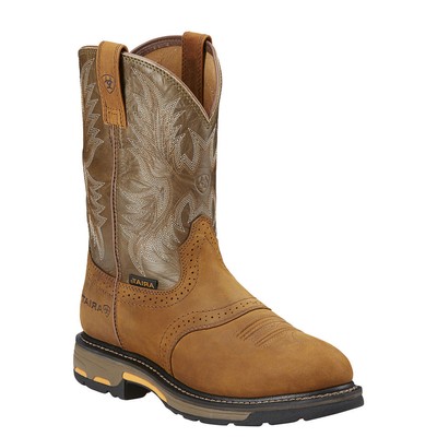 

Мужские ботинки Ariat Workhog Pull On, Bark/army green