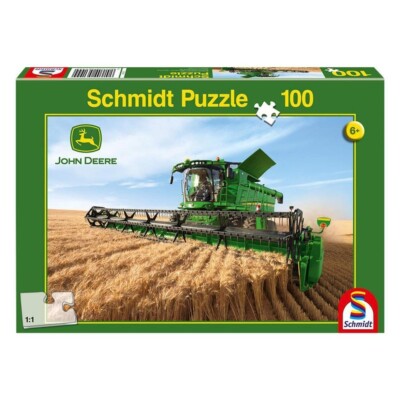 NEW & SEALED Schmidt 56144 John Deere Combine Harvester 100 Pc Jigsaw Puzzle