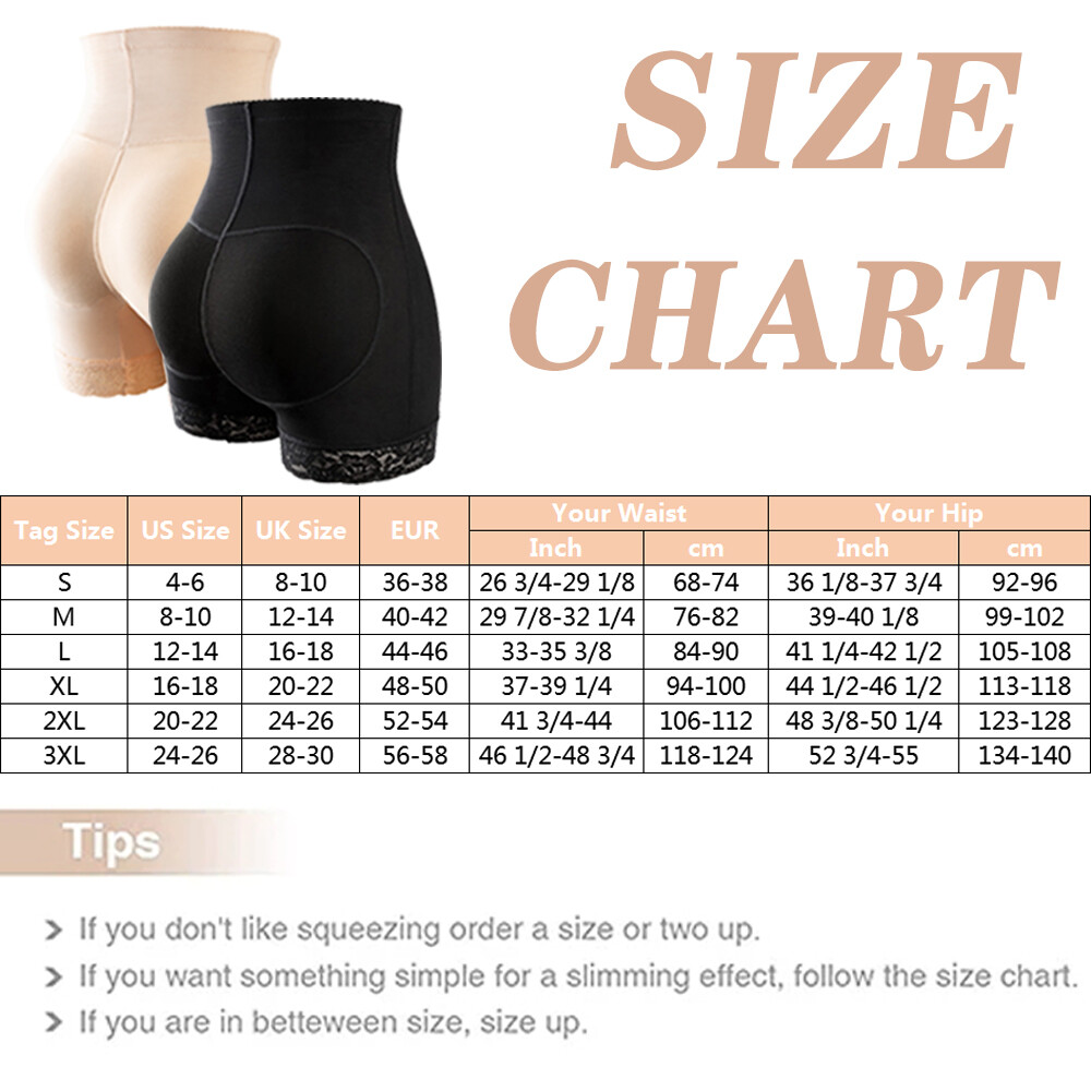 Bum Pants Hip Enhancer Shaper Padded Panty Butt Lifter Booty Boyshorts