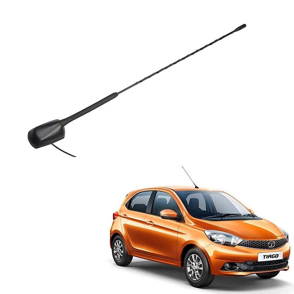 Audio AM FM Roof Antenna Black For Tata Tiago Car 