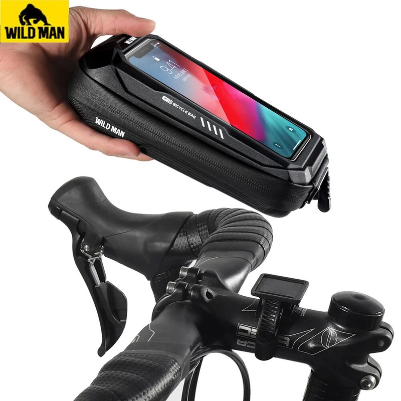 Bike Handlebar Phone Holder Mount Waterproof Case for Cycling on Mountain