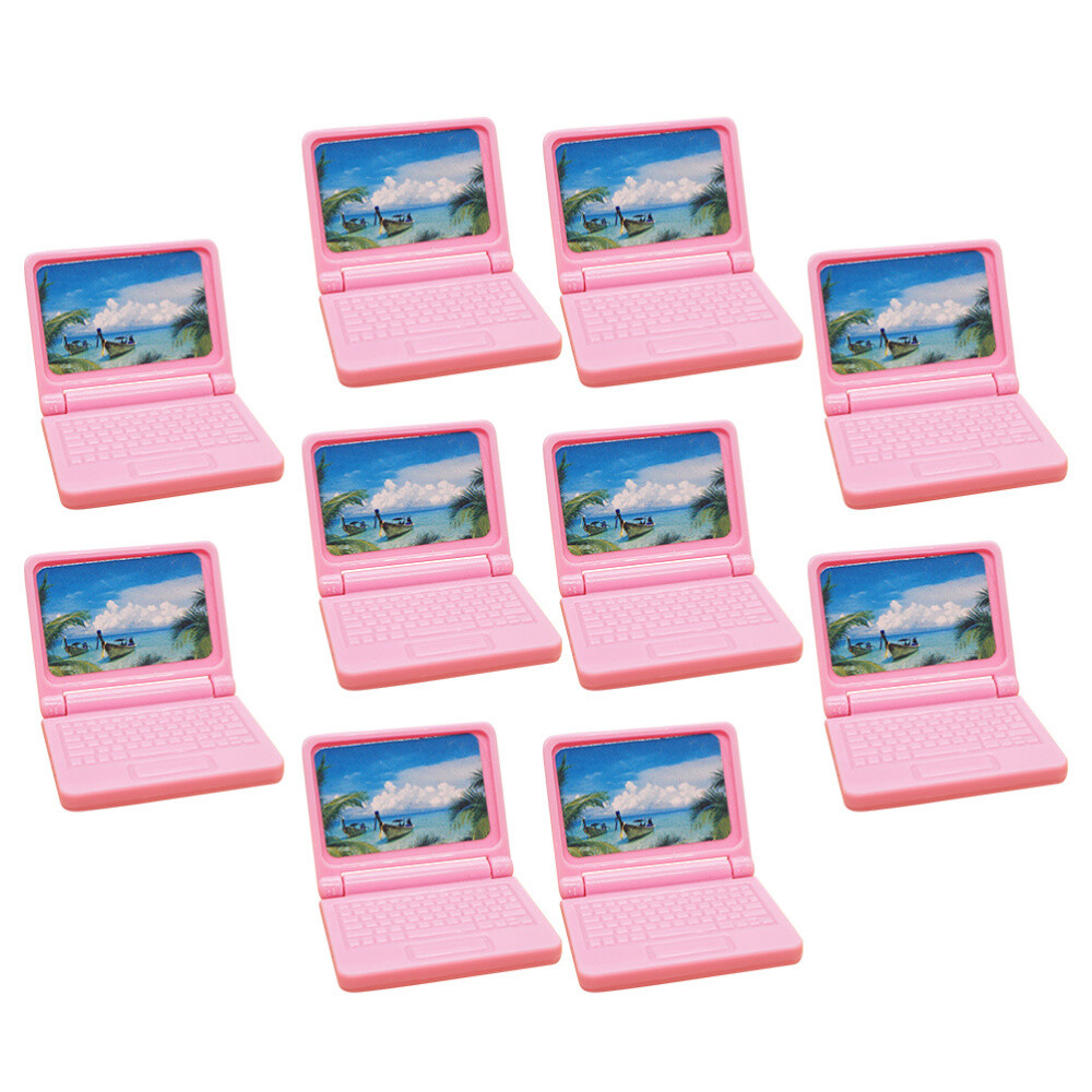 S Doll Laptop Toy Mini Computer House Photo Accessories Baby