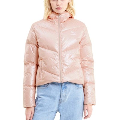 

Puma Classics Shine Down Full Zip Jacket Womens Size  Casual Athletic Outerwe, Розовый, Puma Classics Shine Down Full Zip Jacket