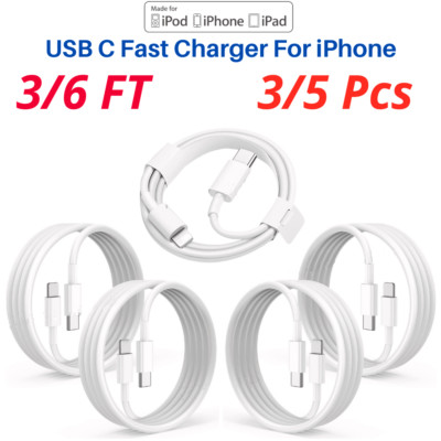 20W PD USB C Fast Charger Cable For Apple iPhone 14 13 12 11 Pro Max XR X 8 iPad