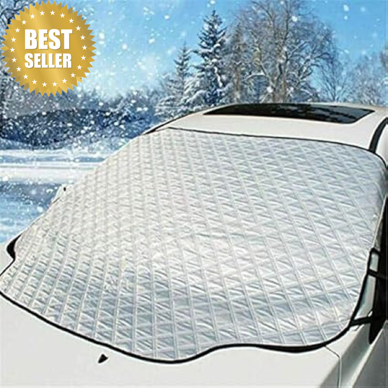 Windshield Snow Cover, Car Windshield Snow Ice Cover Magnets, 4 Layers Thick Win