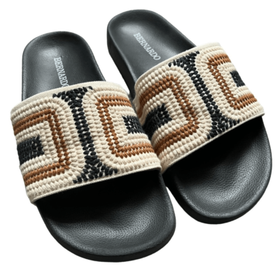 NEW Anthropologie Bernardo Reese Woven Slide Sandals Shoes 6M