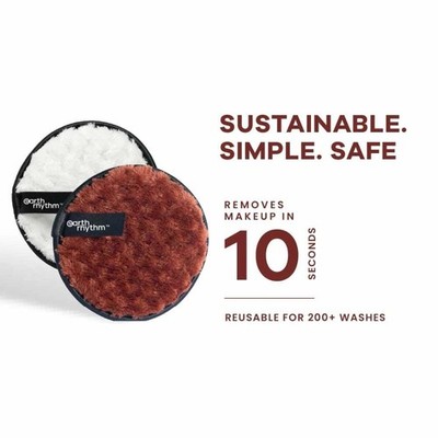 Earth Rhythm Reusable Makeup Remover Pads | Pack of 2 Cleansing Pads