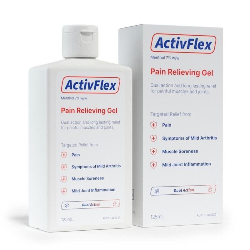 Activflex Pain Relief Gel 125ml - Dual-Action Muscle & Joint Relief